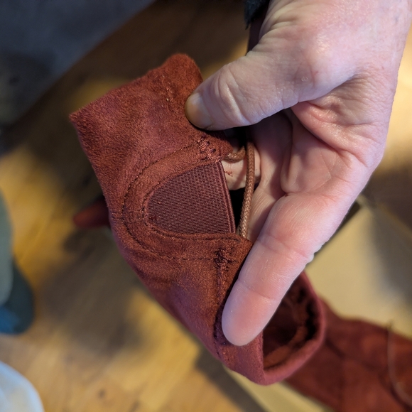 Elegant Burgundy Suede Sexy Gesele_8 Thigh High Boutique Boots - Picture 7 of 17